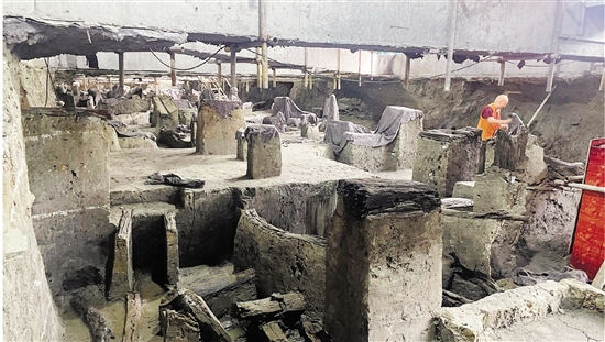 保存完整度罕见绍兴首次发现越国大型建筑基址