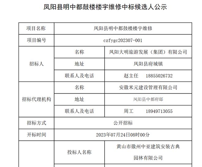 凤阳鼓楼修缮疑云：施工方曾允许自然人违规挂靠和转包(图3)