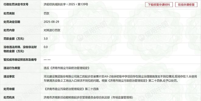 不按工程设计图纸施工河北建设集团被罚款18万余元(图2)