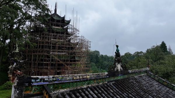 大足石刻寶頂山萬歲樓修繕工程啟動(图2)